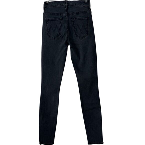 Mother High Waisted Style Looker Black Denim Size 25 - Picture 11 of 13
